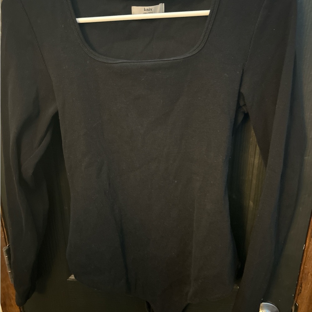 Knix Black Long Sleeve Bodysuit